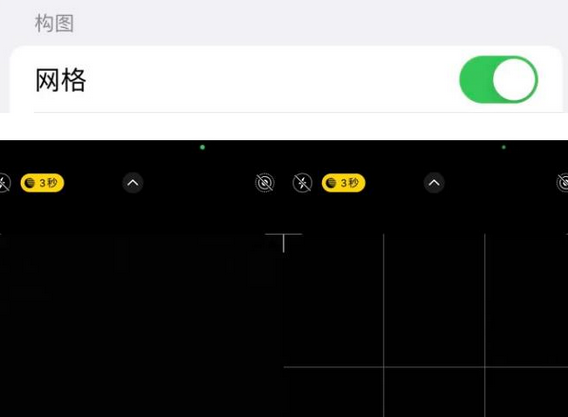 白马井镇苹果手机维修网点分享iPhone如何开启九宫格构图功能
