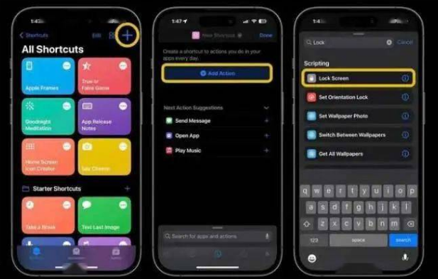 白马井镇苹果14锁屏维修店分享iPhone14升级iOS16.4后如何创建锁屏快捷方式 